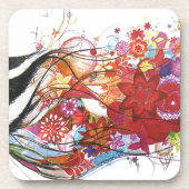 Grafischer Sparrow Getränkeuntersetzer (Vorderseite)