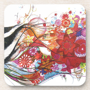 Grafischer Sparrow Getränkeuntersetzer