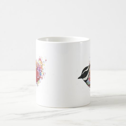 Grafischer Sparrow Kaffeetasse (Mittel)