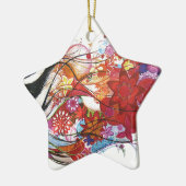 Grafischer Sparrow Keramik Ornament (Links)