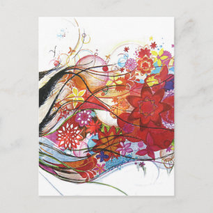 Grafischer Sparrow Postkarte