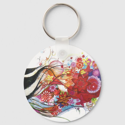 Grafischer Sparrow Schlüsselanhänger (Vorderseite)