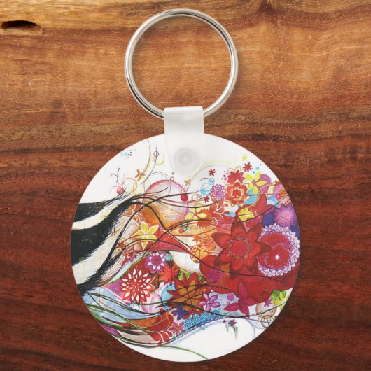 Grafischer Sparrow Schlüsselanhänger (Vorderseite)