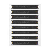 GRAFISCHER STIL RIBBON WRAP UM DAS ADRESSE-ETIKETT (Bogen)