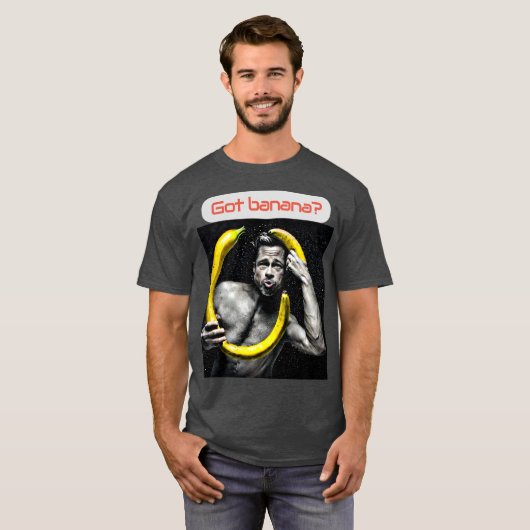 Grafischer T - Shirt - Veganer Brad ''banana'' Pit (Vorne ganz)