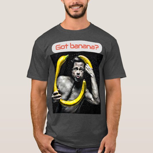 Grafischer T - Shirt - Veganer Brad ''banana'' Pit (Vorderseite)