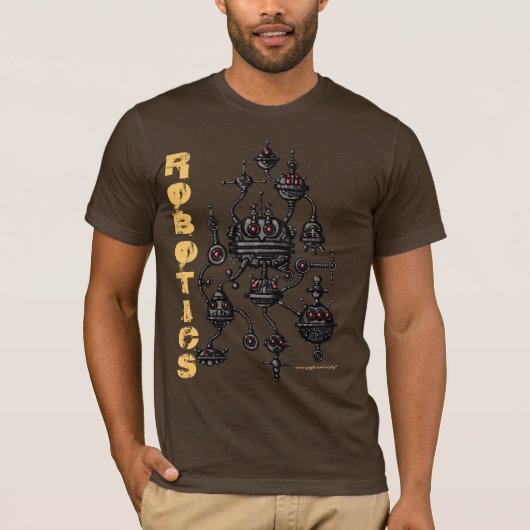 Grafischer T - Shirtentwurf der coolen Robotik T-Shirt (Vorderseite)