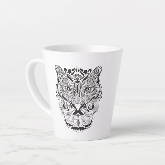 Grafischer Tiger Milchtasse (Linke Ecke)