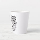 Grafischer Tiger Milchtasse (Vorderseite)
