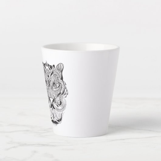 Grafischer Tiger Milchtasse (Vorderseite)