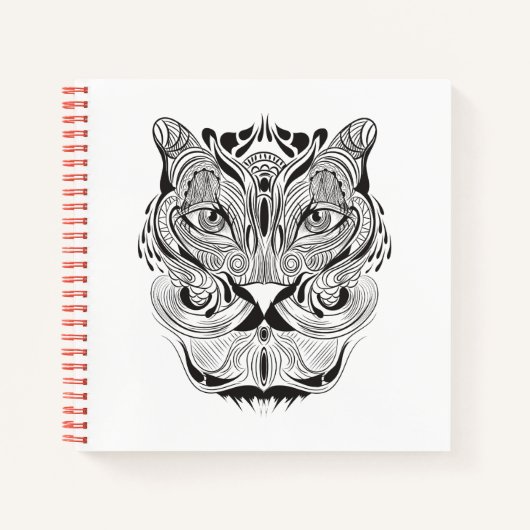 Grafischer Tiger Notizblock (Vorderseite)