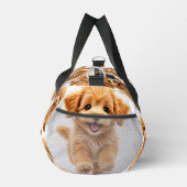 Grafischer Welpe weiß und orange  Duffle Bag (Rechts)