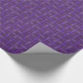 Grafischer Wölf Lila für benutzerdefinierte Lila F Geschenkpapier (Ecke)