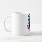 Grafischer Wolf-Tassen-Entwurf Kaffeetasse (Links)