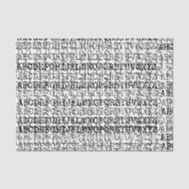 Grafisches Alphabet-Suppen-Seidenpapier Seidenpapier