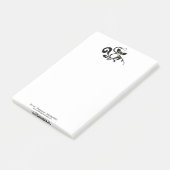 Grafisches AYE-AYE - Weibliche Wildtiere - Madagas Post-it Klebezettel (angewinkelt)