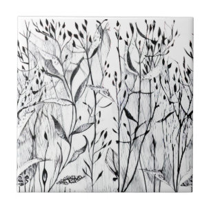Grafisches Bild von Pflanzen Fliese