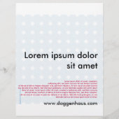 Grafisches Blau Weiß Flyer (Hinten)