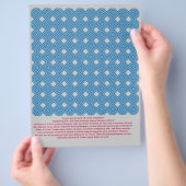 Grafisches Blau Weiß Flyer (Hand)