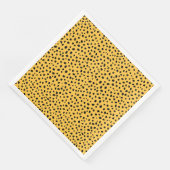 Grafisches Design der schwarzen und gelben ungerad Serviette (Ecke)