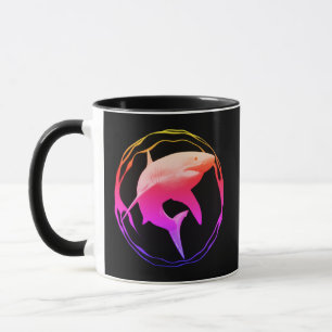 Grafisches Design des Weißen Hais Tasse