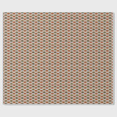 Grafisches Diamant-Muster-Rot Geschenkpapier (Flach)