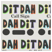 Grafisches Dit und Dah Amateurfunk-Gewebe fertigen Stoff (Nahaufnahme)