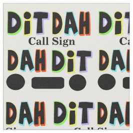 Grafisches Dit und Dah Amateurfunk-Gewebe fertigen Stoff