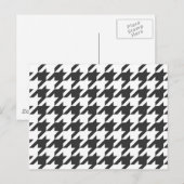 Grafisches Dunkles Hahnentrittmuster Postkarte (Vorne/Hinten)