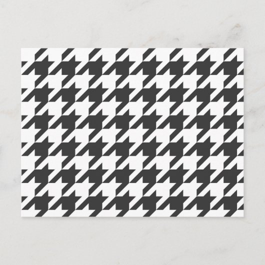 Grafisches Dunkles Hahnentrittmuster Postkarte (Vorderseite)
