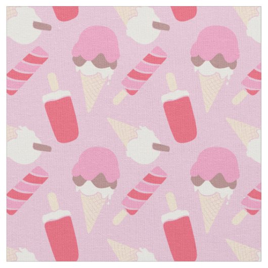 Grafisches Eis und gefrorene Lollen Sommergewebe Stoff (Nahaufnahme)