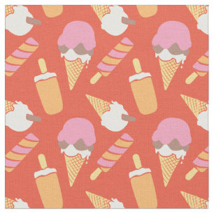 Grafisches Eis und gefrorene Lollen Sommergewebe Stoff