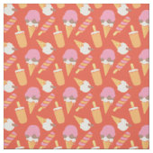 Grafisches Eis und gefrorene Lollen Sommergewebe Stoff (Muster)