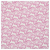 Grafisches Elefantenumarmungs-Pink-Muster Stoff (Muster)
