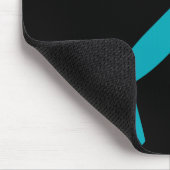 Grafisches Flugzeug im Aqua-Blau Mousepad (Ecke)