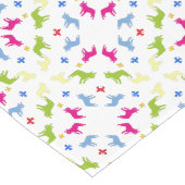 Grafisches Französisches Bulldog-Muster-Zuhause-Ge Großer Tischläufer (Ecke)