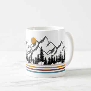 Grafisches Geschenk Berge Kaffeetasse