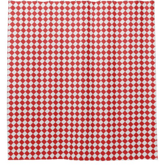 Grafisches gesponnenes Checkered diagonaler 60er Duschvorhang (Vorderseite)