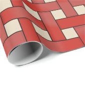 Grafisches gesponnenes Rot auf kundenspezifischer Geschenkpapier (Rolleneckpunkt)