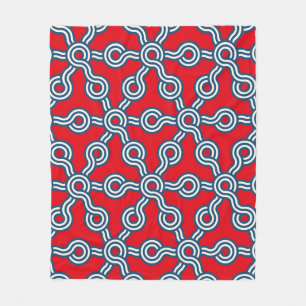 grafisches Gitter nahtloses Muster mit Hexagons gr Fleecedecke