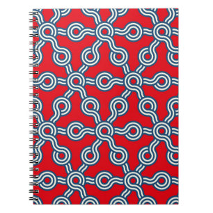 grafisches Gitter nahtloses Muster mit Hexagons gr Notizblock