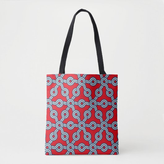 grafisches Gitter nahtloses Muster mit Hexagons gr Tasche (Vorderseite)