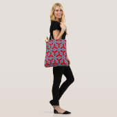 grafisches Gitter nahtloses Muster mit Hexagons gr Tasche (Am Model)