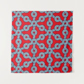grafisches Gitter nahtloses Muster mit Hexagons gr Wandteppich (Vorderseite (Horizontal))