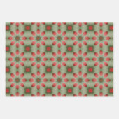 grafisches Grün- und Rottopapier Geschenkpapier Set (Vorderseite 2)