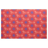 Grafisches, hellrotes lila Mohnmuster aus Single Stoff (Fat Quarter (45,7 x 55,9 cm))