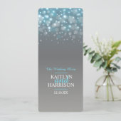 Grafisches Hochzeitsmenü in Grau Menükarte (Stehend Vorderseite)