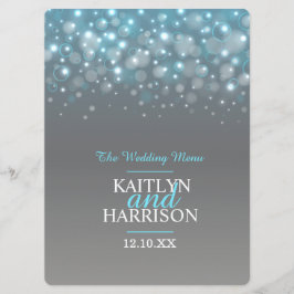 Grafisches Hochzeitsmenü in Grau Menükarte