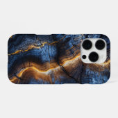 Grafisches Holzdesign iPhone Hülle (Rückseite (Horizontal))