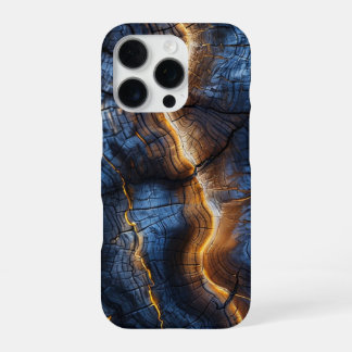 Grafisches Holzdesign iPhone 16 Pro Hülle